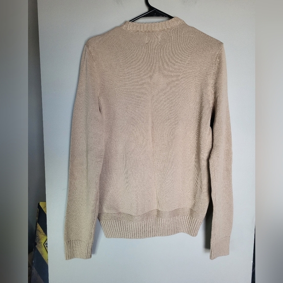 NEW Ben Sherman Men Tan Crewneck Cable-Knit Sweater, Size Small - Picture 3 of 5